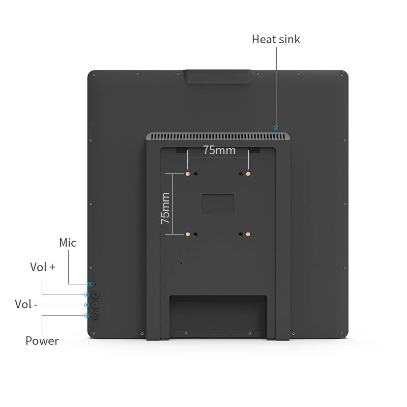 Wall mount 10.1 inch capacitive touch WiFi android 11 dual screen advertising display for elevator restaurant catering