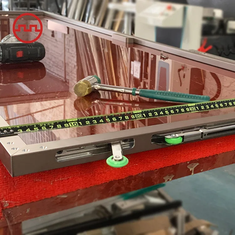 Kitchen cabinet glass door frame aluminium profile for glass cabinet doors sliding wardrobe door for wood and glass