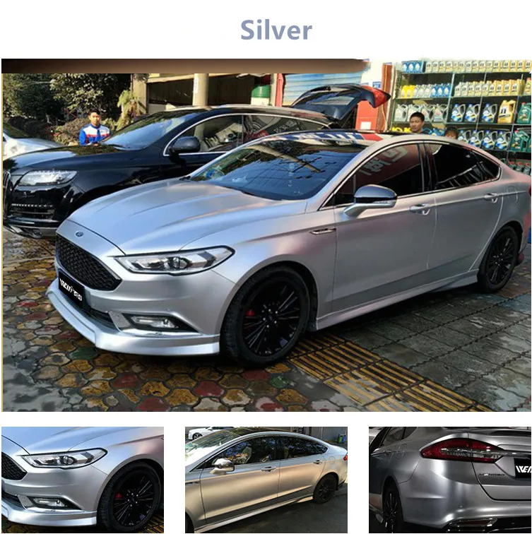 Best Quality Matte Satin Chrome Metallic Car Vinyl Wrap Film Bubble Free For Car Wrapping Foil