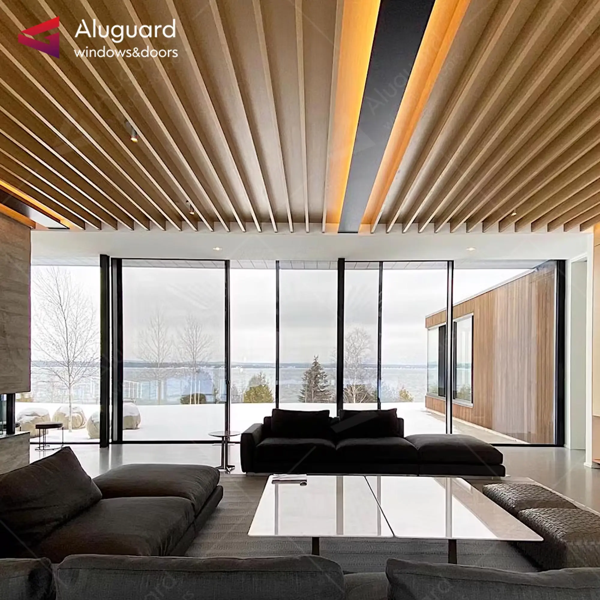 Aluminum double Glass Matt Black Aluminum Double Glaze Sliding Doors & Window Doors And Windows High quality standard As2047