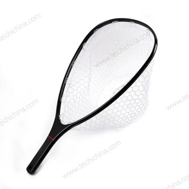 New carbon fiber frame fly fishing rubber landing net