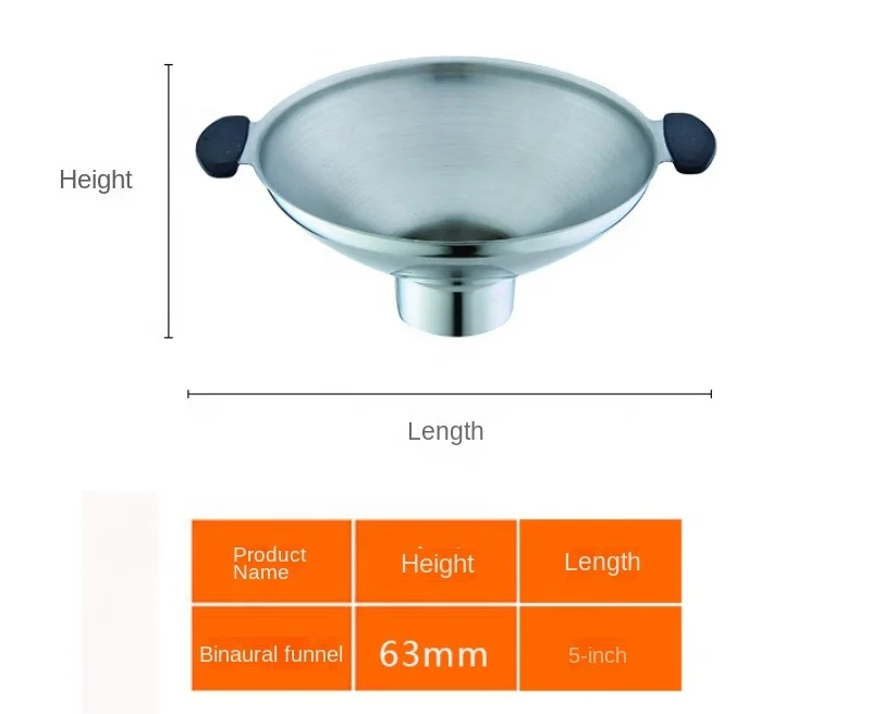 High quality home Kitchen Oil Funnel stainless steel oil  funnel Multi function funnel