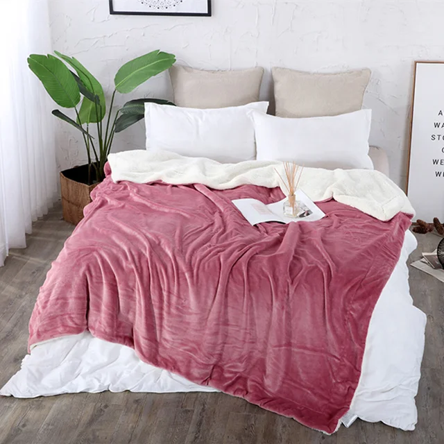 
Wholesale Luxury Fabric Printed Winter Weighted Throw Sofa Polar Fleece Sherpa Blanket 