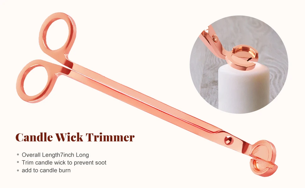 Candle Wick Trimmer Polished Stainless Steel Wick Clipper Cutter Scissors Candle Accessories