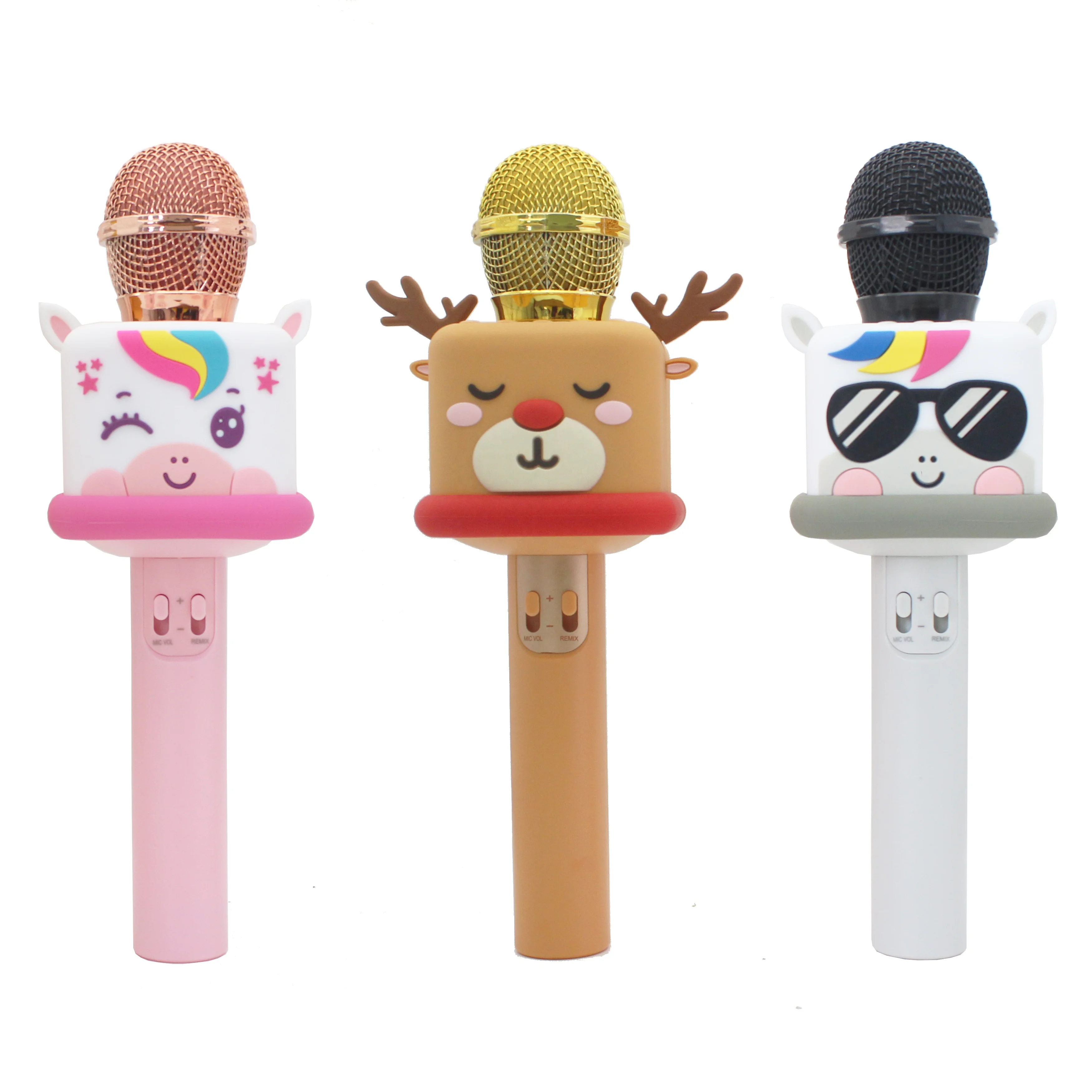 Factory Mini Portable Wireless Karaoke Microphone Handheld Condenser Karaoke Singing Speaker Mic Music Player As Gift For Kids