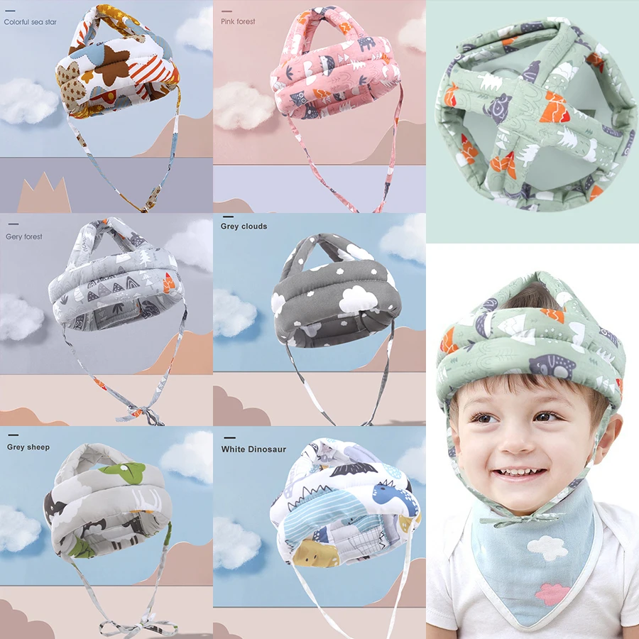 Eversoul Cotton Baby Safety Products Other Babys Supplies Baby Proofing Safety Helmet Head Protector For Walking Crawling