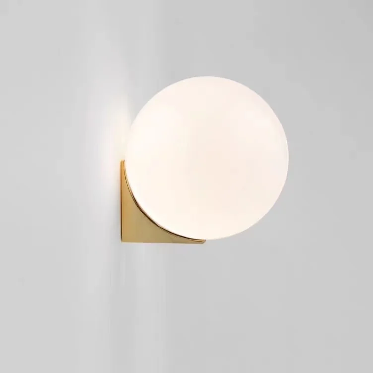 wall light opal globe /opal shiny glass ball lamp shade for sale