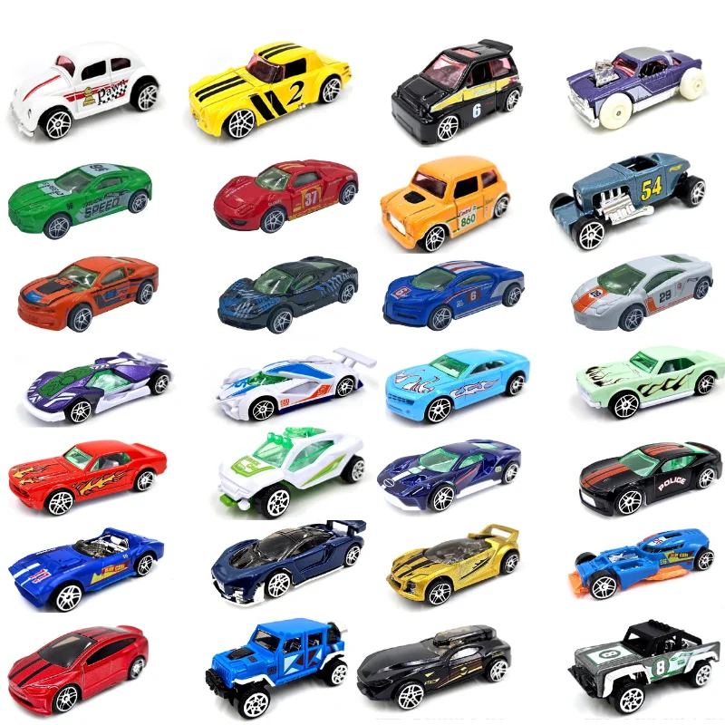 PANDAS Hot Free Wheel 1/64 Diecast Car Model Mini Metal Vehicle Miniature Sliding Model Racing Car Diecast Toy Set Kids Gift
