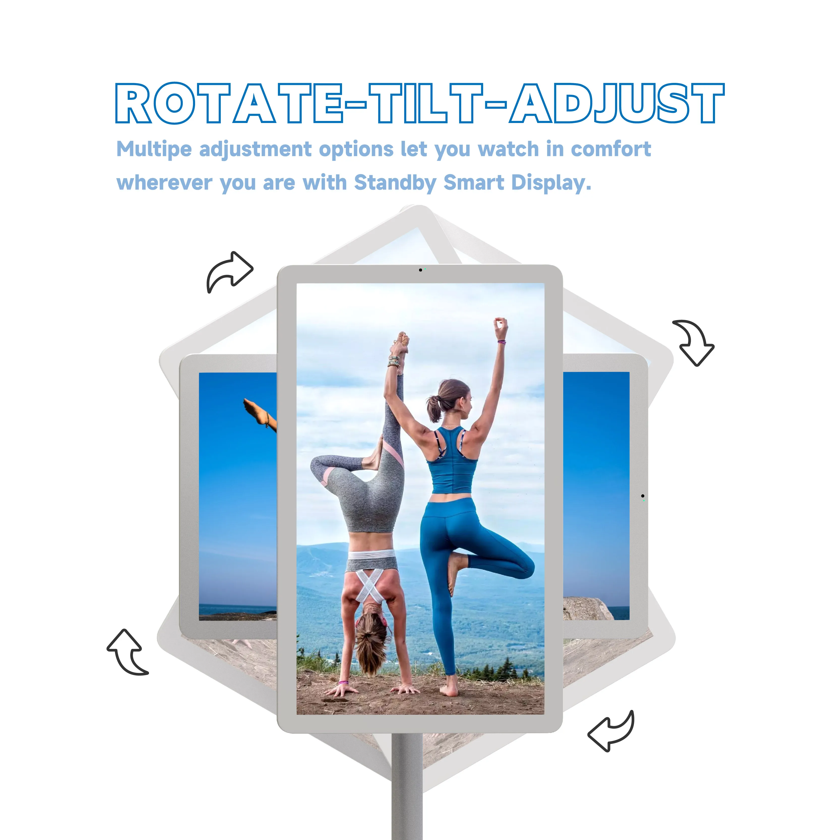 Bestie Portable mobile TV on wheels 21.5 inch touch screen smart TV monitor industrial JCPC home android 12 stand by tv