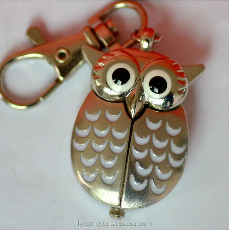 
Wholesale Small size classic OWL Bronze Dia 27MM Pocket watch vintage Toy Pocket watch with necklace Chain SP004 