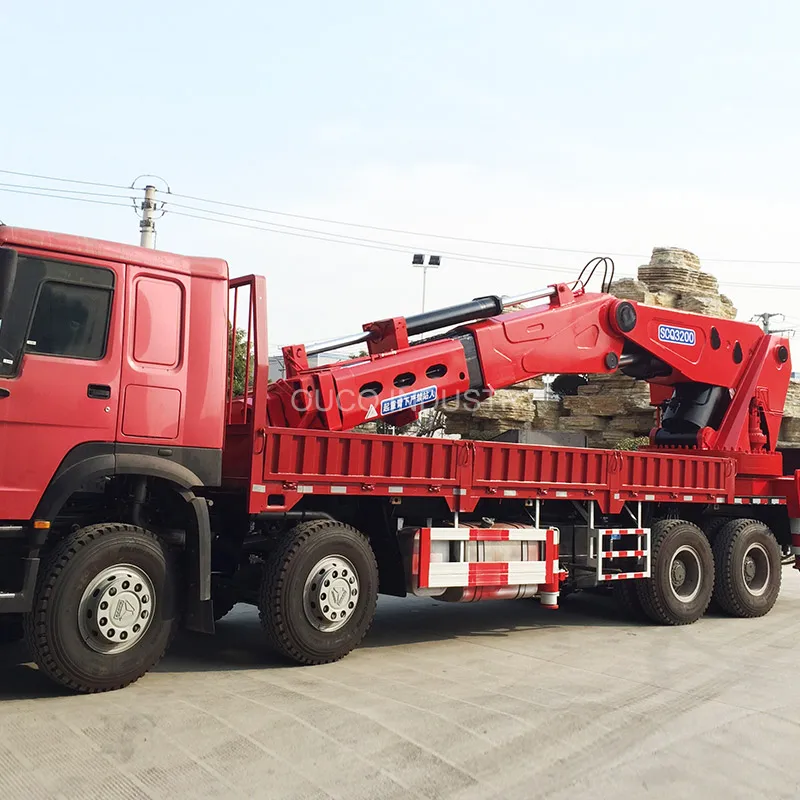 80t Hydraulic Pedestal Semi-knuckle Boom Truck Mounted Crane