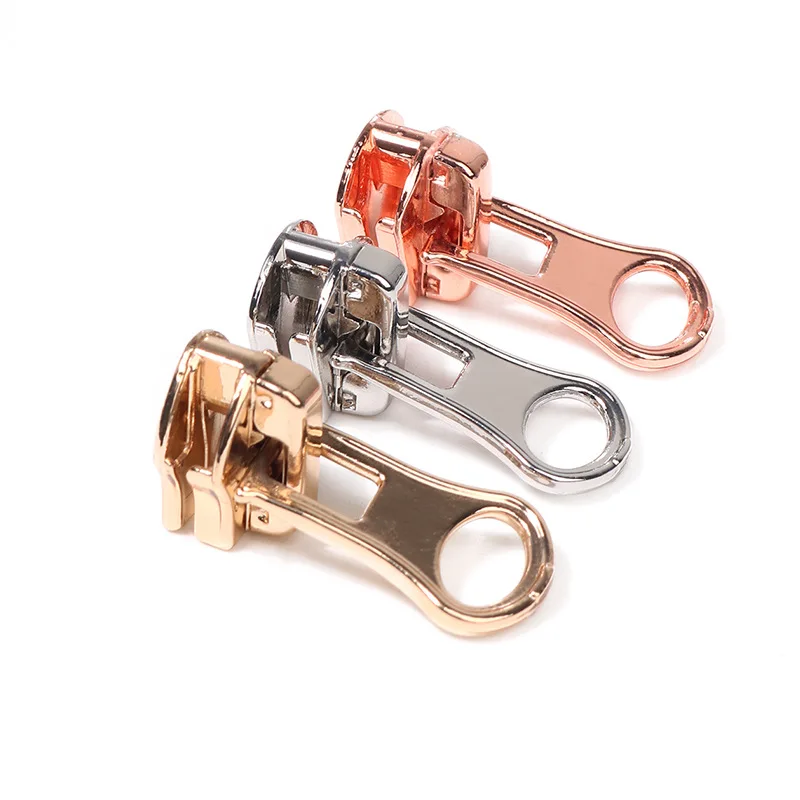 Wholesale Luxury Zipper Sliders Size 5 High Quality Metal Puller Plating Gold Zipper Sliders