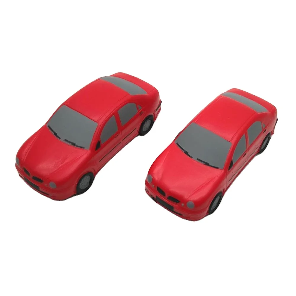 Promotional PU Foam Car Stress Reliever Ball Squeeze Toy Race Car with customized logo
