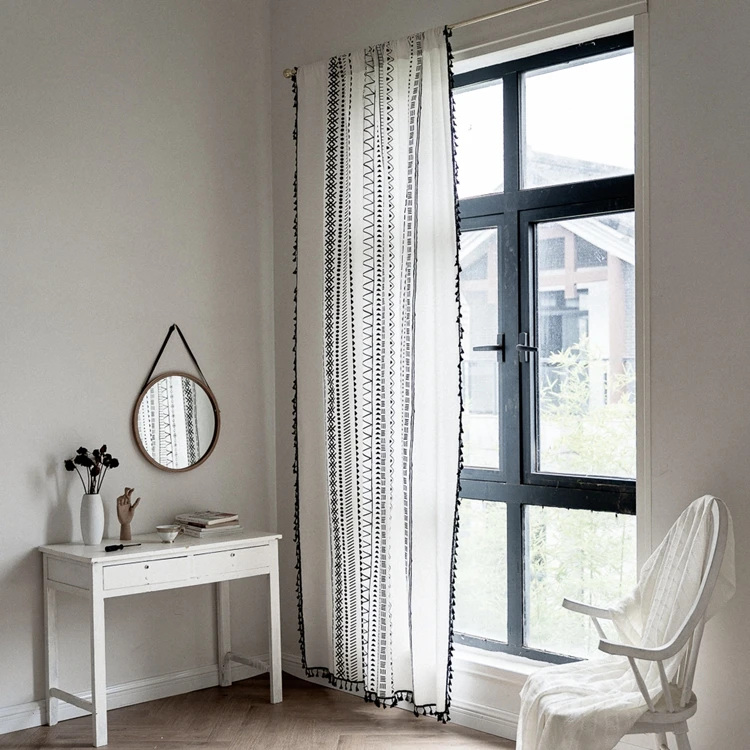 Wholesale Wedding Cotton Hotel Office Custom Decoration Photo Livingroom Designer White Luxury Window