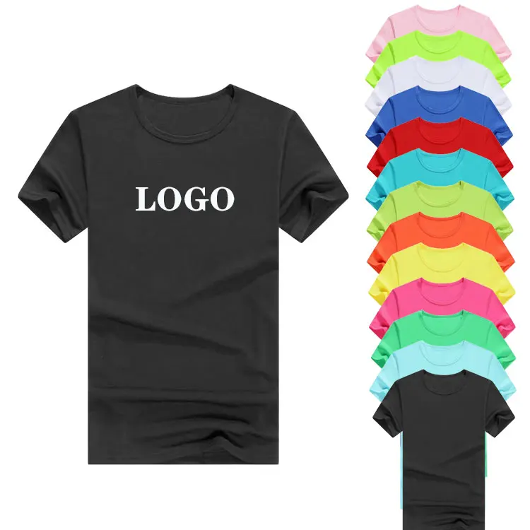 Wholesale 200gsm 100% Quick dry polyester Sublimation tshirts Customized Logo Printed Blank T Shirt