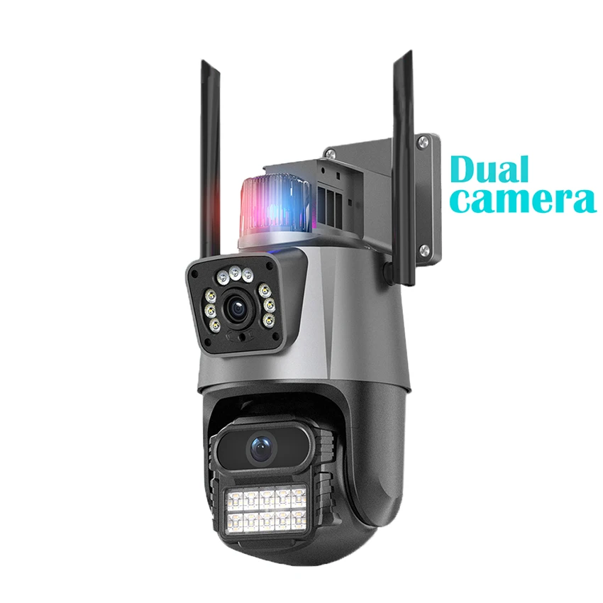 FULL Color 4MP Icsee Intelligent Network Wifi Security Wireless dual screen Dual Lens PTZ Camera