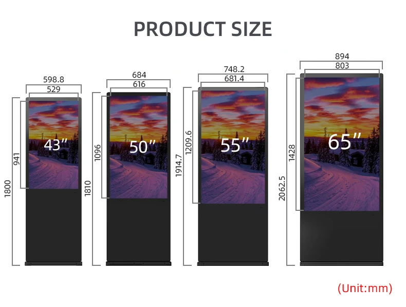 New Product Floor Standing Kiosk 55 Inch Indoor Affiliate Program Digital Signage