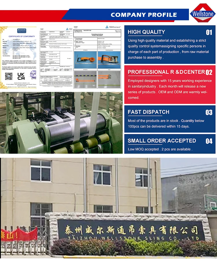 Hot sale lockable ratchet lashing belt car tie down logistic strap with E-fitting with grey webbing