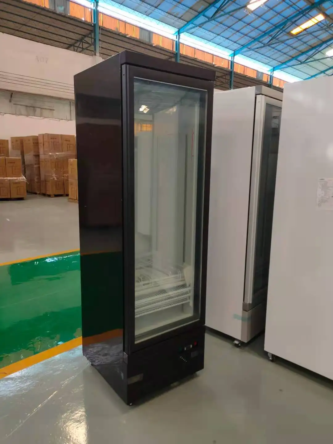 MUXUE vertical freezer single door upright freezer with glass doors for ice cream frozen food comercial refrigerator