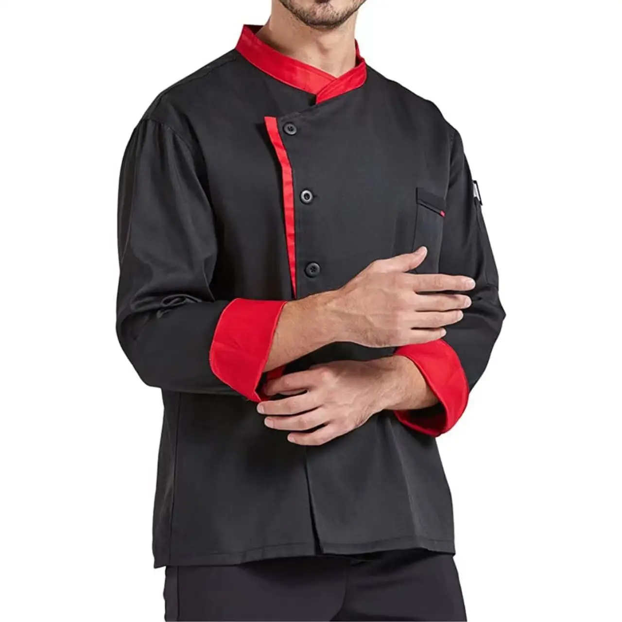 Polyester Cotton Kitchen Unisex Chef Jacket Winter Cook Chef Uniform
