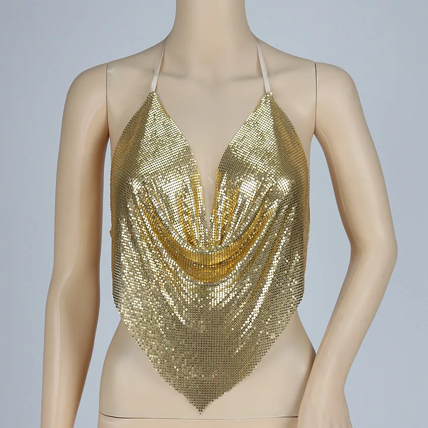 S1031A 2020 wholesale shining club clothes women sexy sequins crop tops