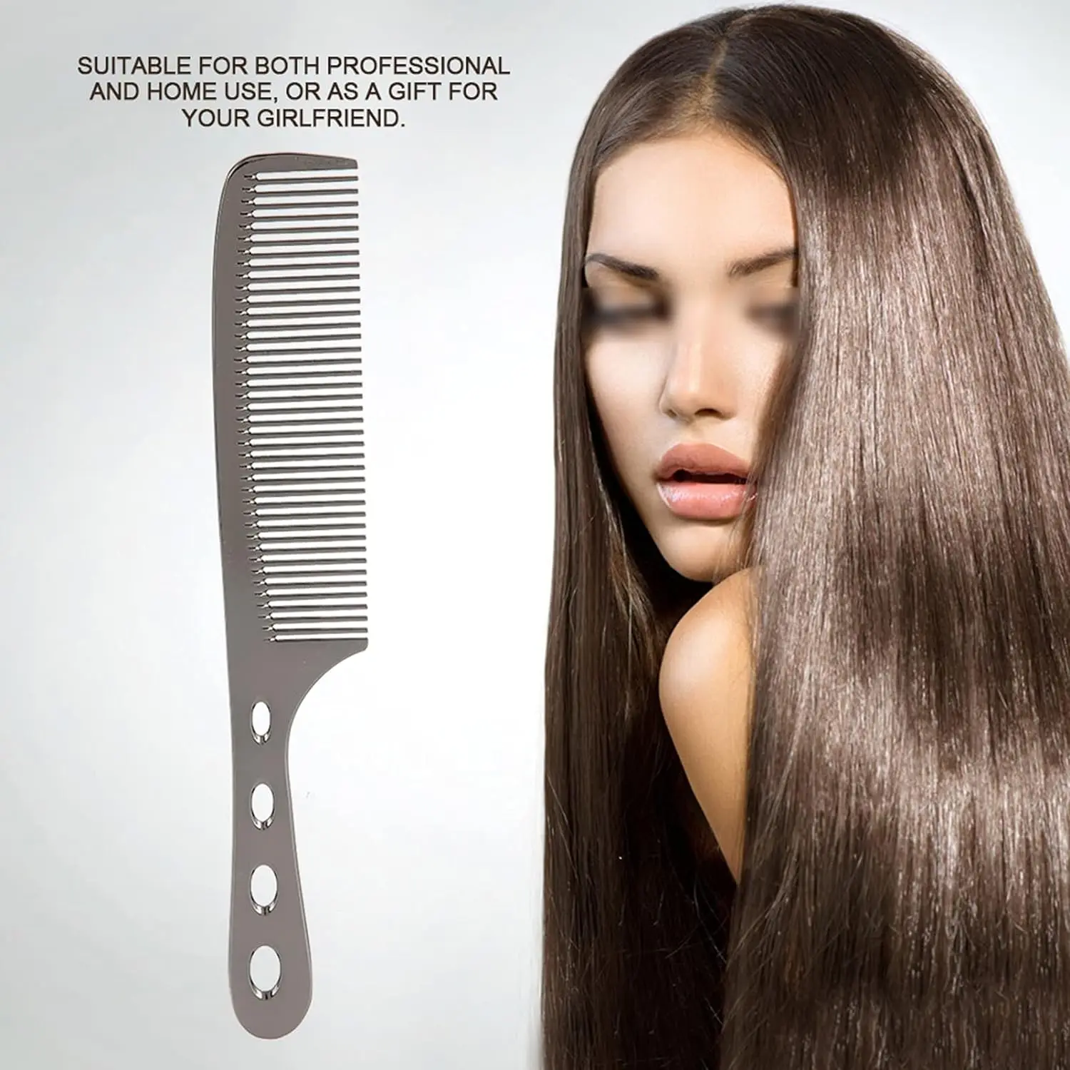 Space Aluminum Hair Comb Professional Hairdressing Combs Hair Cutting Dying Hair Brush Barber Combs Tools Salon Accessaries