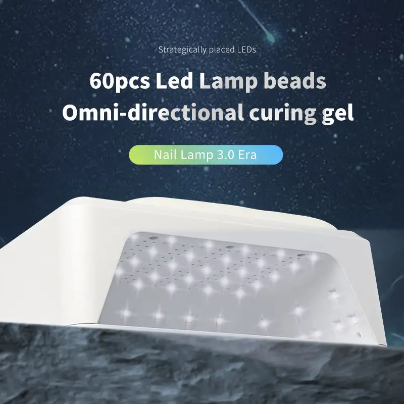 New Double Hands Nail Lamp 72W With Hand Pillow Professional Gel Polish Drying Big Space UV LED Manicure Dryer For Salons