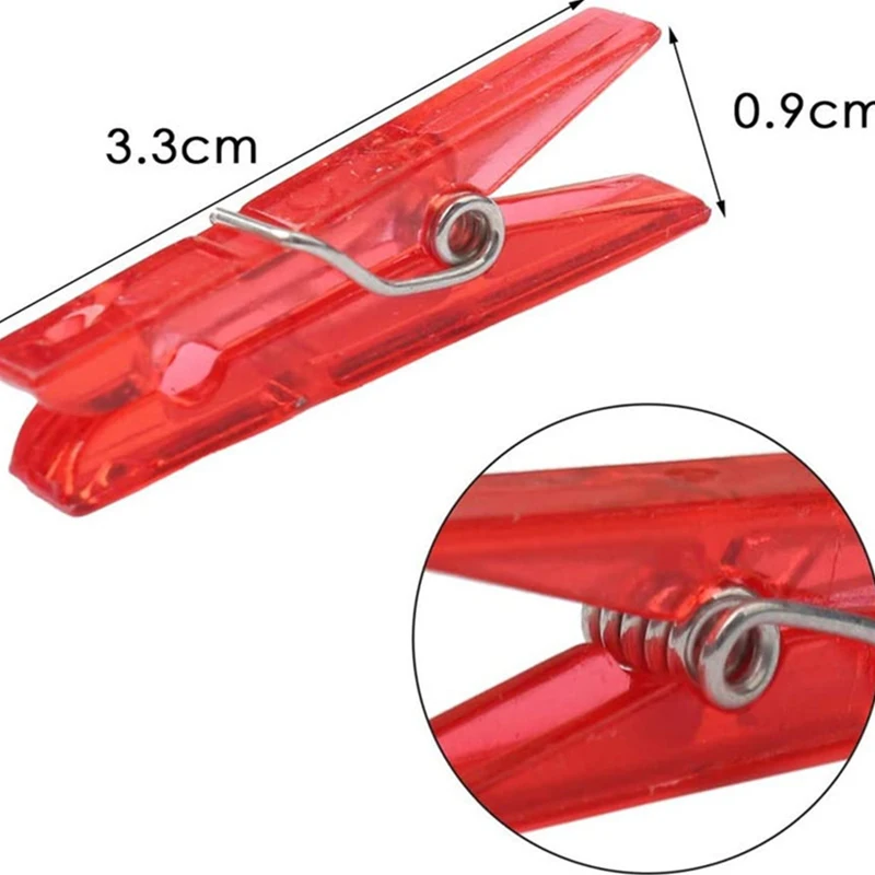 3.5CM Colorful Spring Hanging Clips Clamps Plastic Clothes Line Clips Mini Paper Photos Clip Clothespins Craft Decoration Pegs
