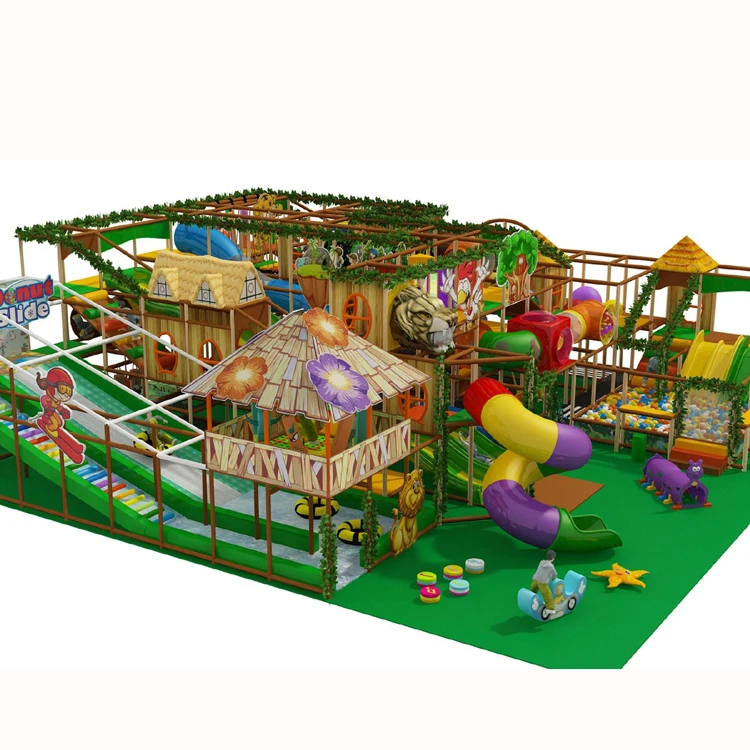 Personalized jungle amusement park playground suit slide soft play area kids playground equipment, indoor kids playground