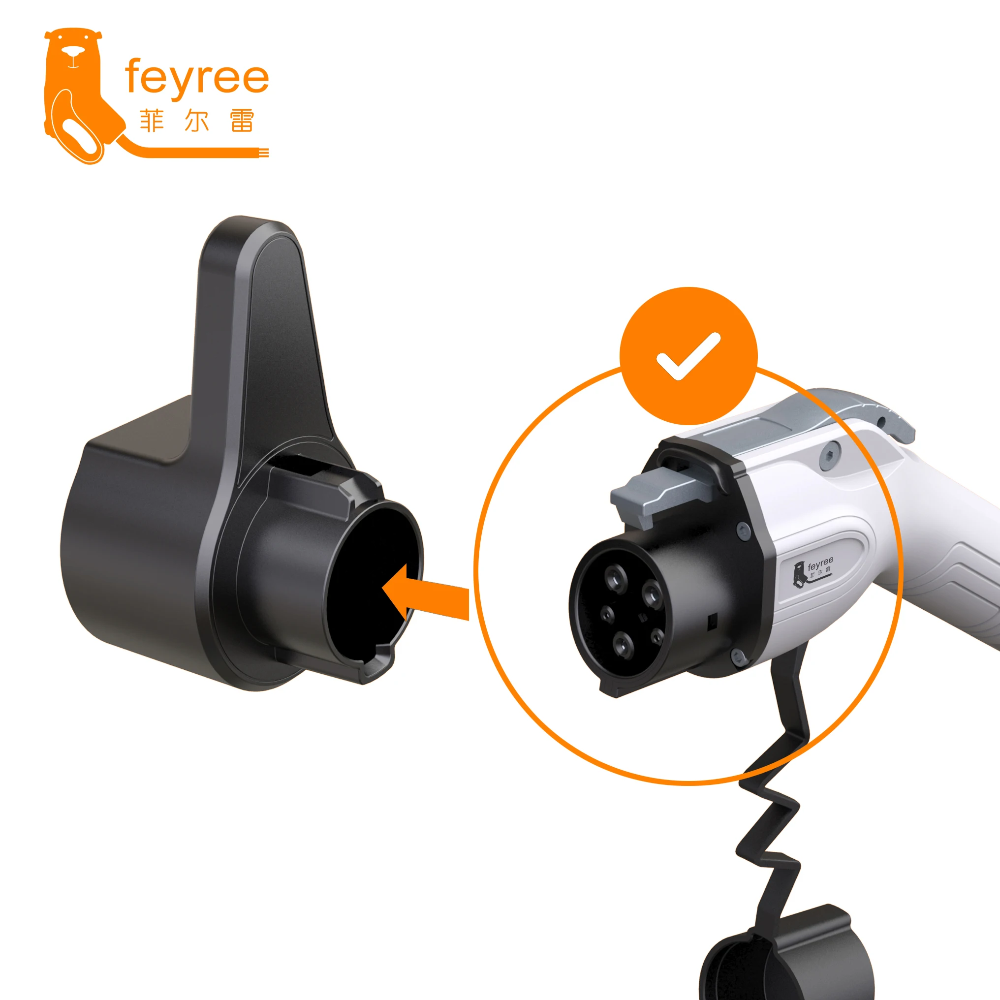 Feyree EV Charger Holder Holster Dock For Electric Vehicle Type1 J1772 Connector Charging Cable Extra Protection Leading Wallbox