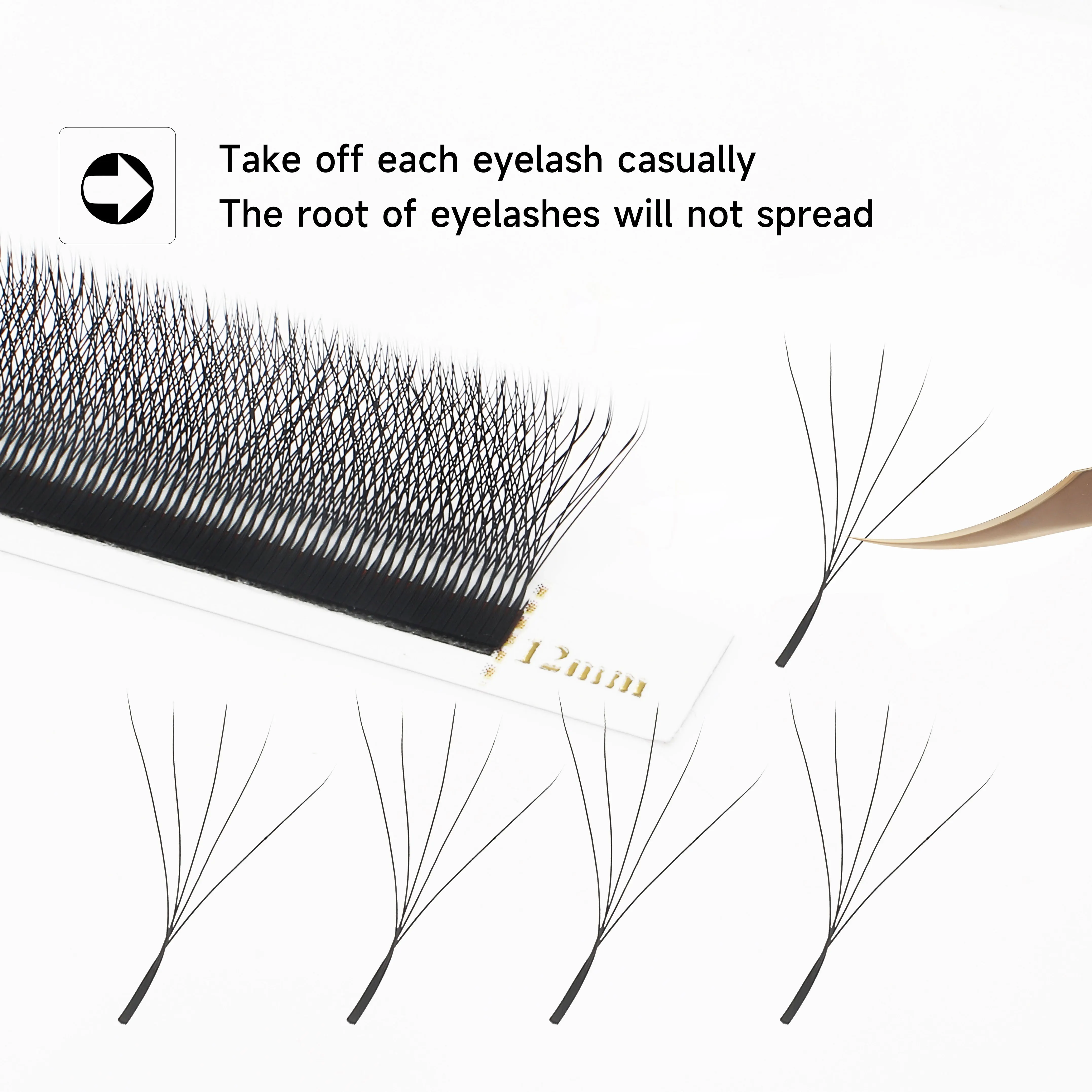 XIUSUZAKI 3D 4D 5D 6D 7D 8D W Y shape C D L M LU Curl Eyelash Extensions Volume Pre-made Fans False Eyelashes