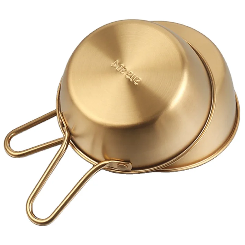 stainless steel Korean-style Seasoning sauce Multipurpose With handle rice wine bowl