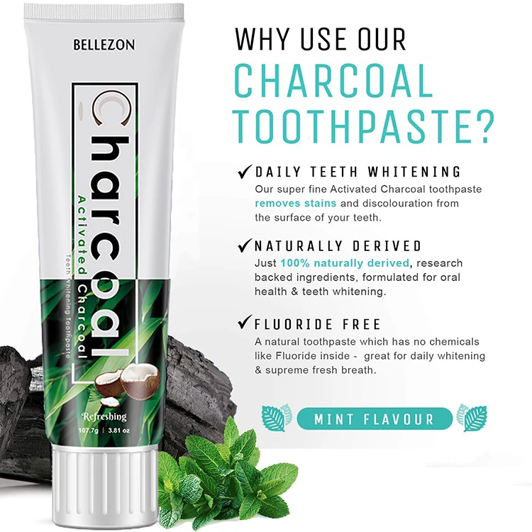 
Oral Care Products Teeth Whitening And Breath Organic Charcoal Toothpaste 