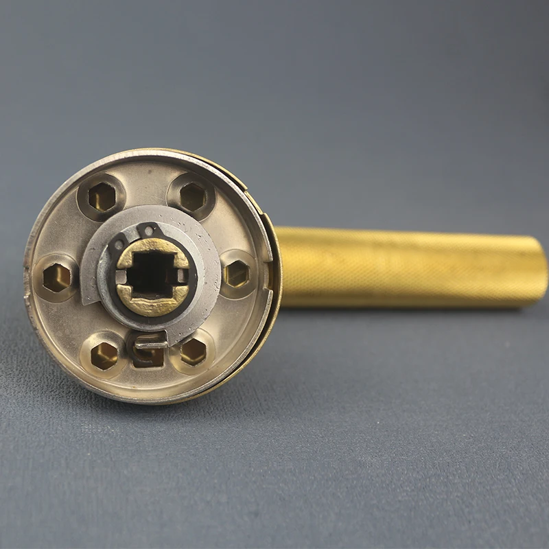 German luxury Brushed gold Stainless steel engrave art rosette door lever handle