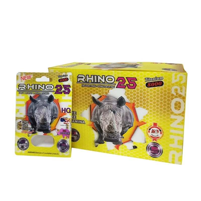 3D Lenticular Printing Rhino Pills Packaging