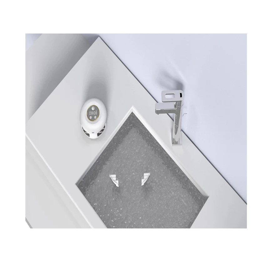 2024 new arrival cordless rechargeable toothbrush sterilizer portable mini travel toothbrush sterilizer with night light clock