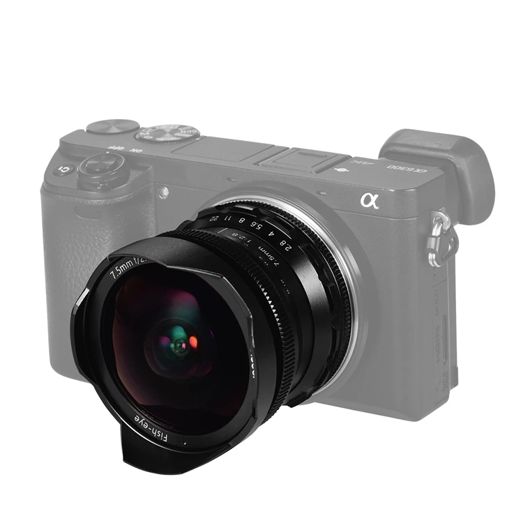 7,5 мм F2.8 ручной фокусирующий объектив «рыбий глаз» ультра широкоугольный объектив с фиксированным фокусным расстоянием большой апертурой E-Mount объектив для Sony APS-C рамка
