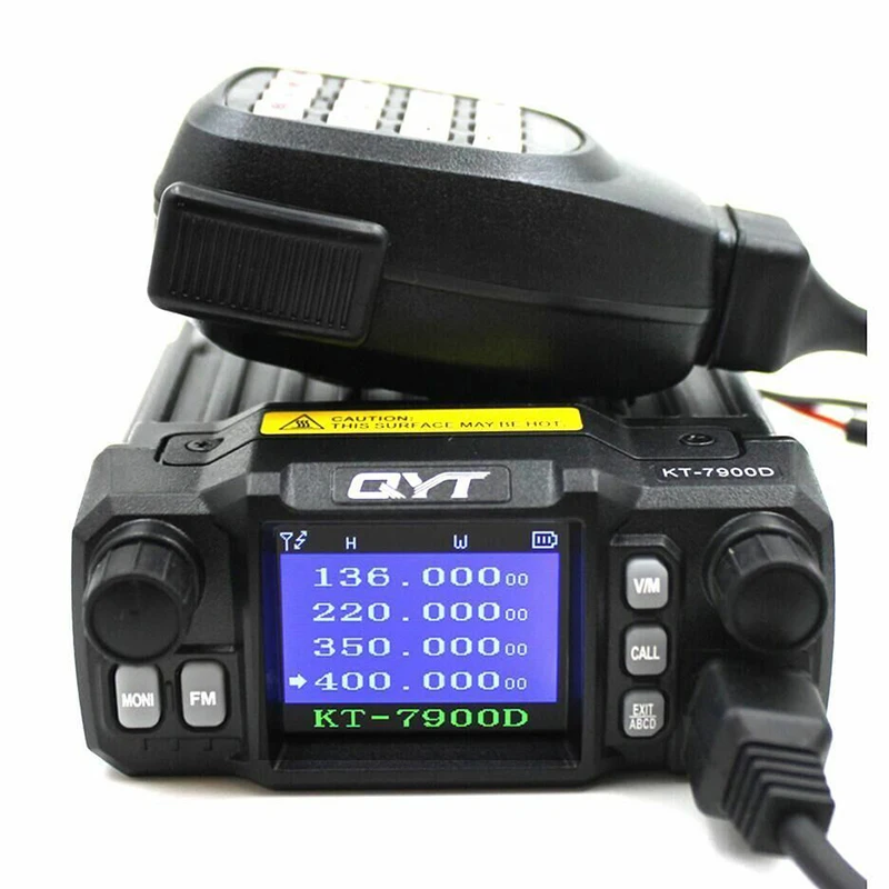 QYT KT-7900D 25W Quad Band Car Mobile Radio VHF UHF mini color screen for taxi Transceiver
