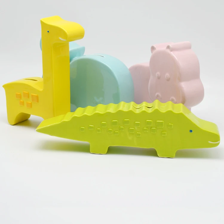 Customized creative crocodile piggy bank cartoon cute animal piggy bank gift giving