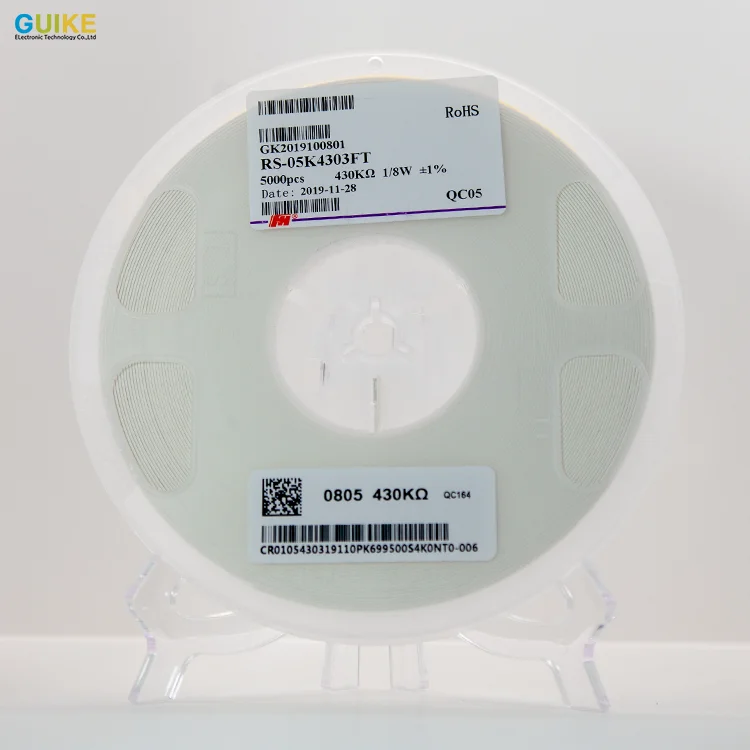 0805(2012) 1% 430K 432K 442K 453K 464K 470K-976K supplier electrolytic control digital precision metal film wirewound resistor