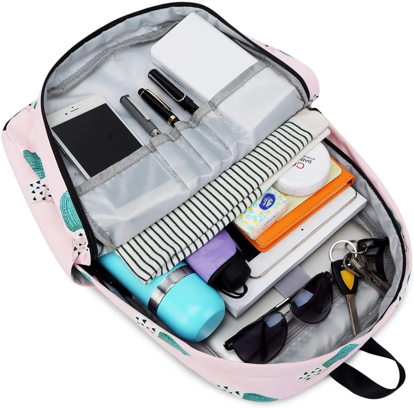 2021 custom print Lightweight College School Backpack cactus flower student high school backpacks girls