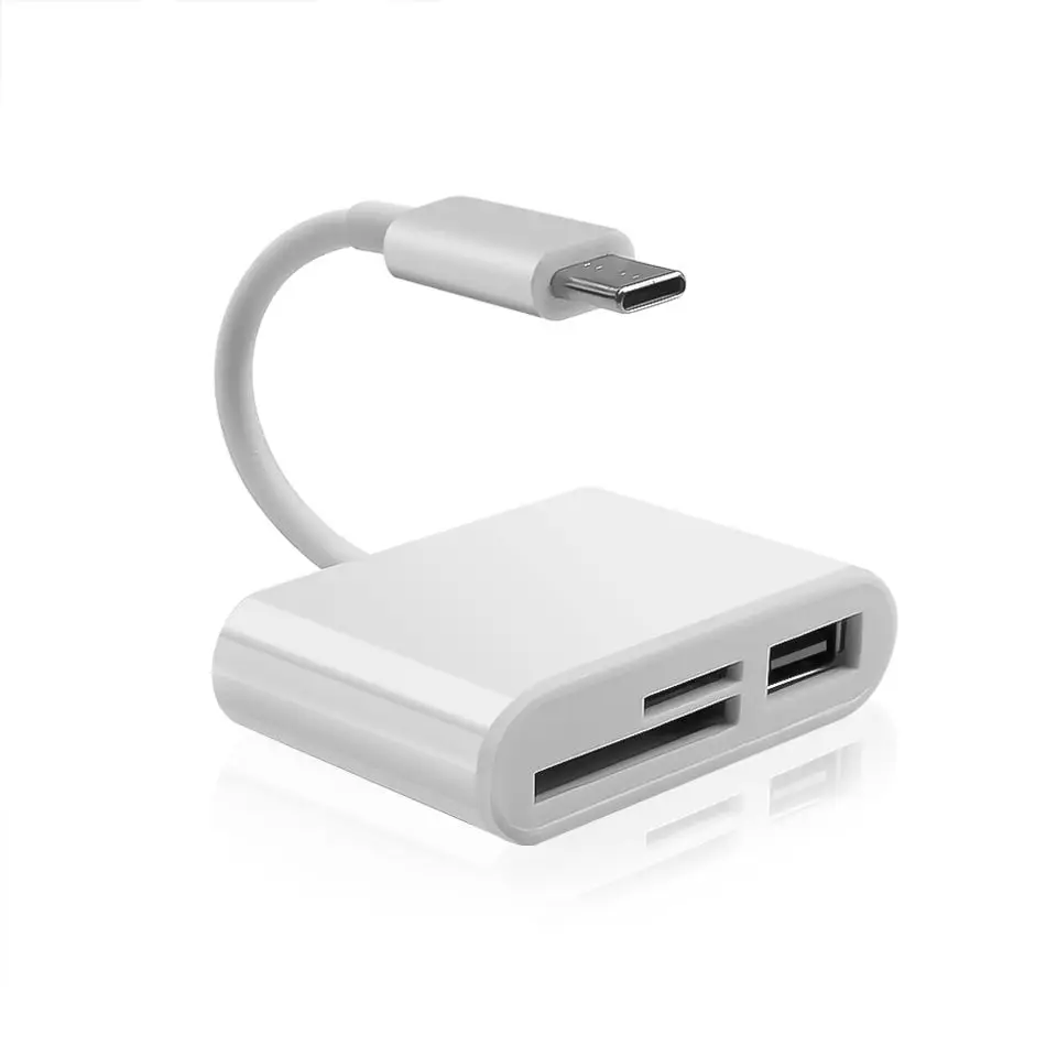 SB Type C Card Reader to SD TF USB Connection Smart Memory Card Reader Adapter for Macbook Pro Type-C Port