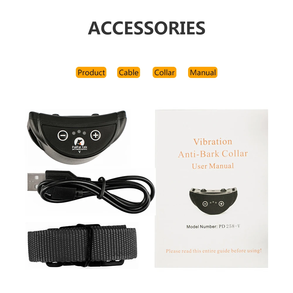 Ip67 Waterproof Device Beep And Vibration Training Collar Anti Bark Collar No Shock Anti Barking Collar For Dogs