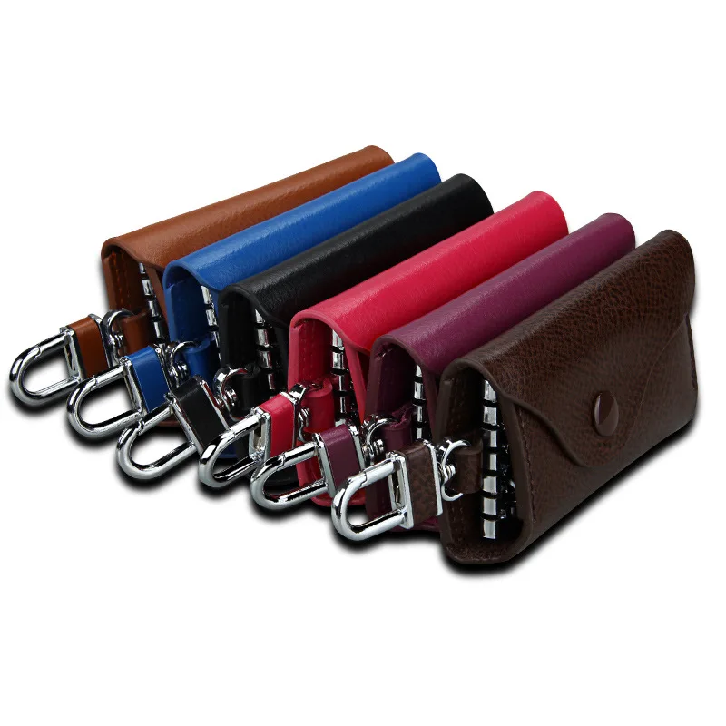 New Gifts Cheap Key Holder Wallet Genuine Leather Key Holder Bag For Multiple Keys Leather keychain