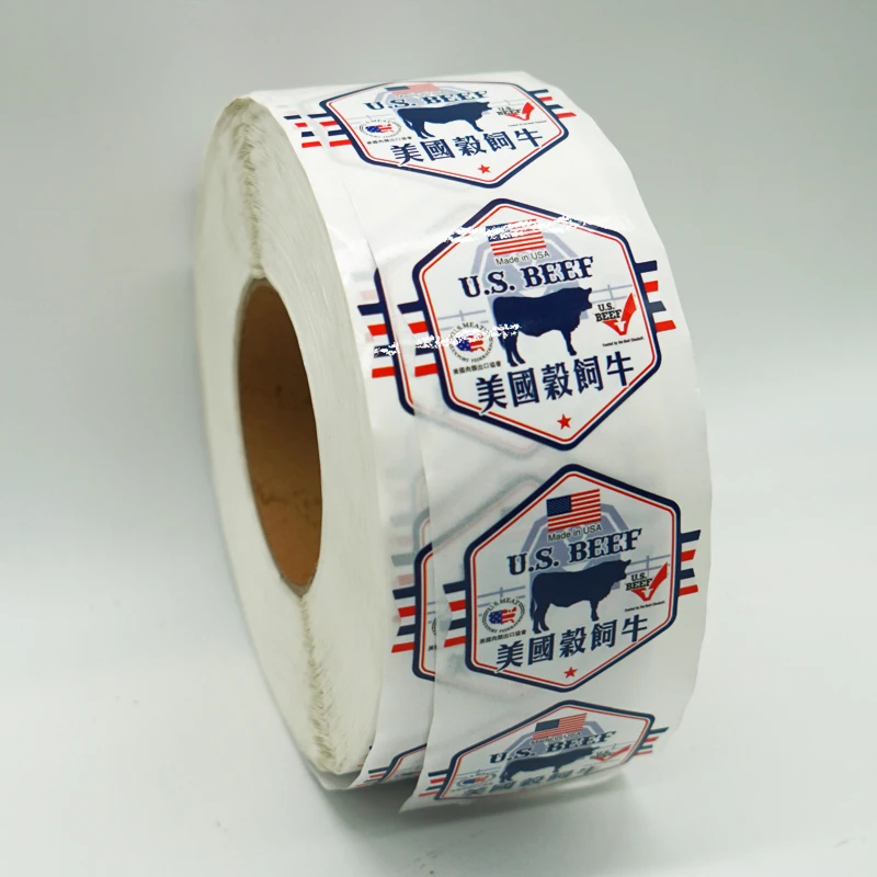 Пользовательские печатные логотипы, этикетки для упаковки, виниловые водонепроницаемые наклейки, рулонная этикетка, круглые наклейки