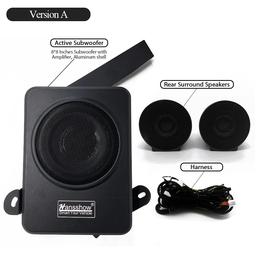 Hansshow car stereo amplifiers bass speaker woofer audio system sound subwoofer premium audio upgrade kit for tesla model 3 sr+