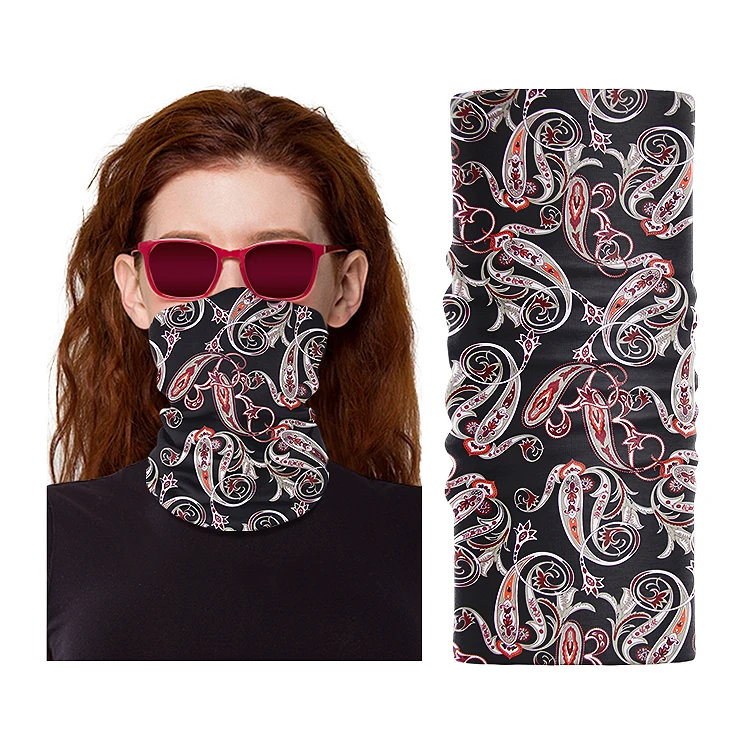 2021 New Style 100% Polyester Microfibre Bandana Neck Warmer Neck Gaiter Multifunctional Head Scarf with Custom Logo