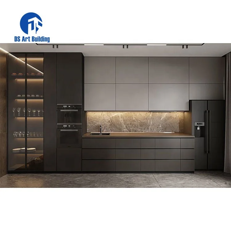 DS Modern Modular Kitchen Cabinets European Style Lacquer Kitchen Designs Made In China Manufacturing
