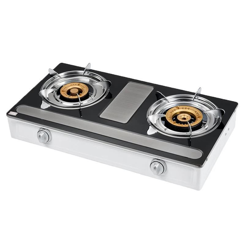 Горячая Распродажа 2021, цветная энергосберегающая газовая плита FFD из нержавеющей стали с 2 горелками и синим пламенем