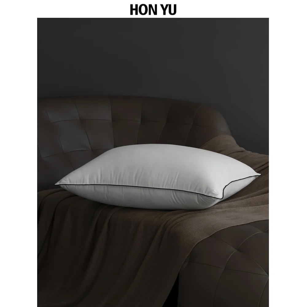 Premium Hungarian Goose Down Pillow Standard Size Fluffy Bed Pillow for Sleeping Luxurious Cloud Pillow with 100% Cotton Shell